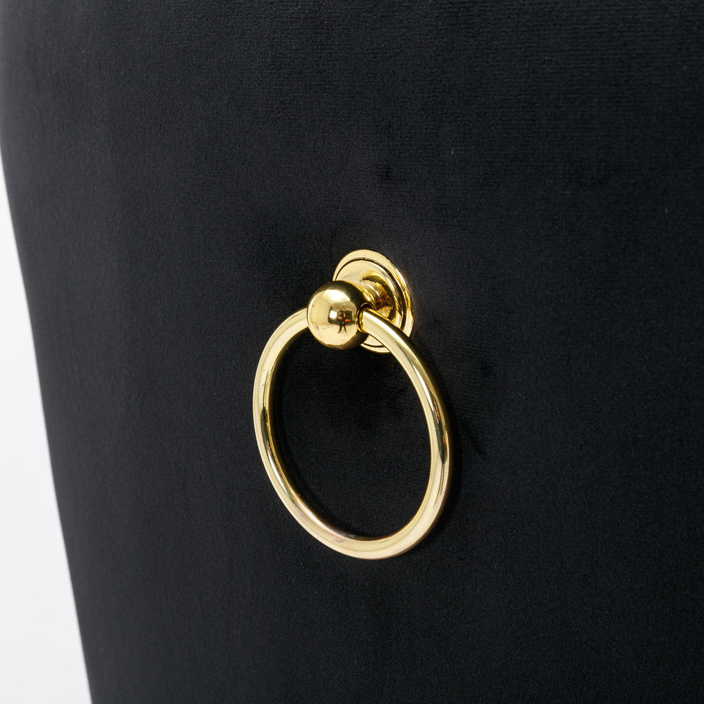 Thick Golden Swivel Velvet Barstools - Set of 2