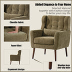 Modern Accent Chair in Olive Green
