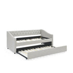 Twin Size Upholstered Daybed with Twin Size Trundle