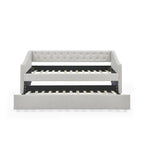 Twin Size Upholstered Daybed with Twin Size Trundle