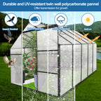 6x10 FT Polycarbonate Greenhouse