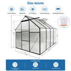 6x8 FT Polycarbonate Greenhouse
