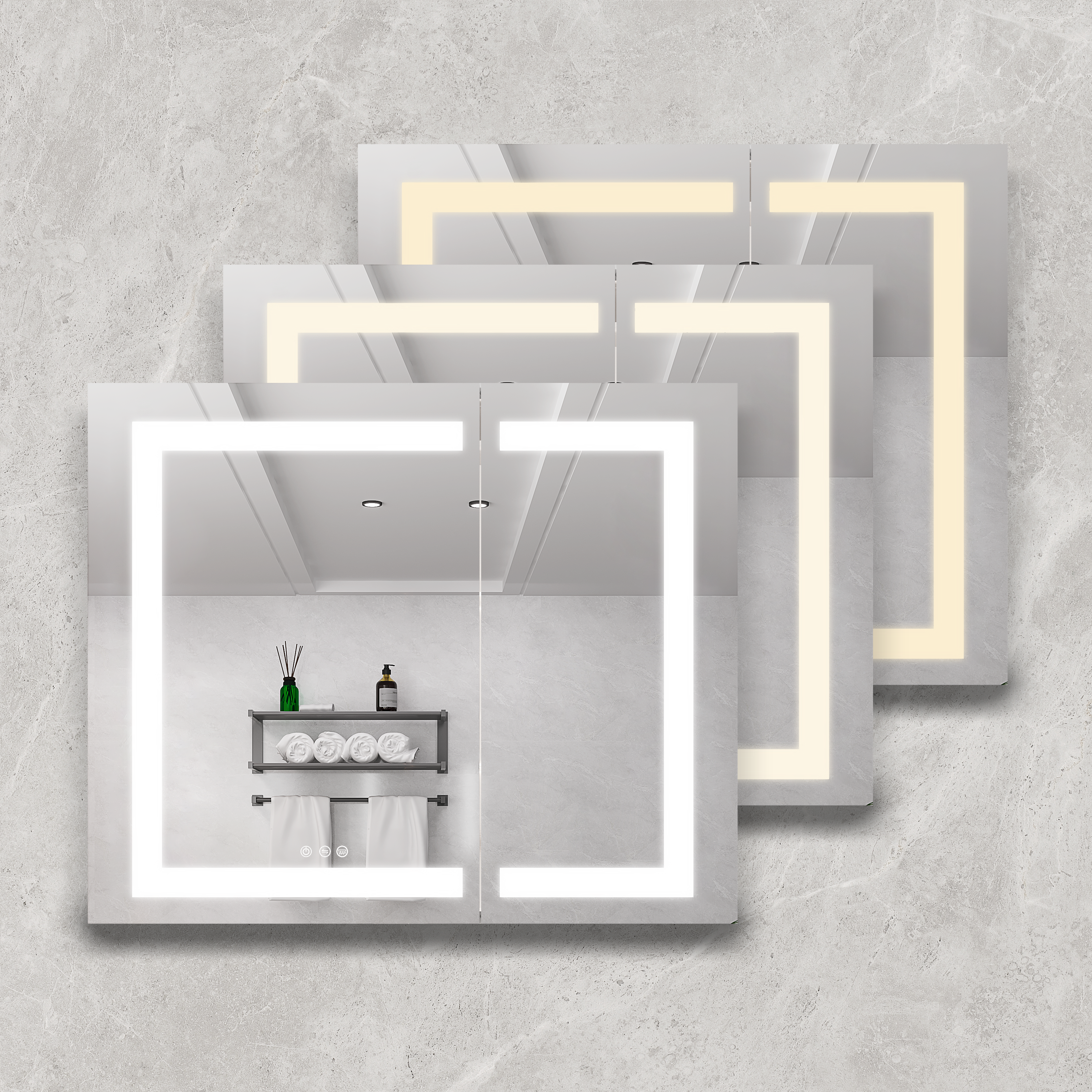 36x30 Inch Medicine Cabinet with LED Vanity Mirror