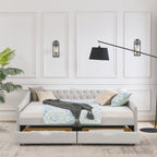 Queen Size Upholstered Daybed with Drawers
