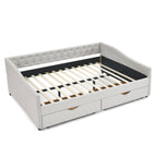 Queen Size Upholstered Daybed with Drawers