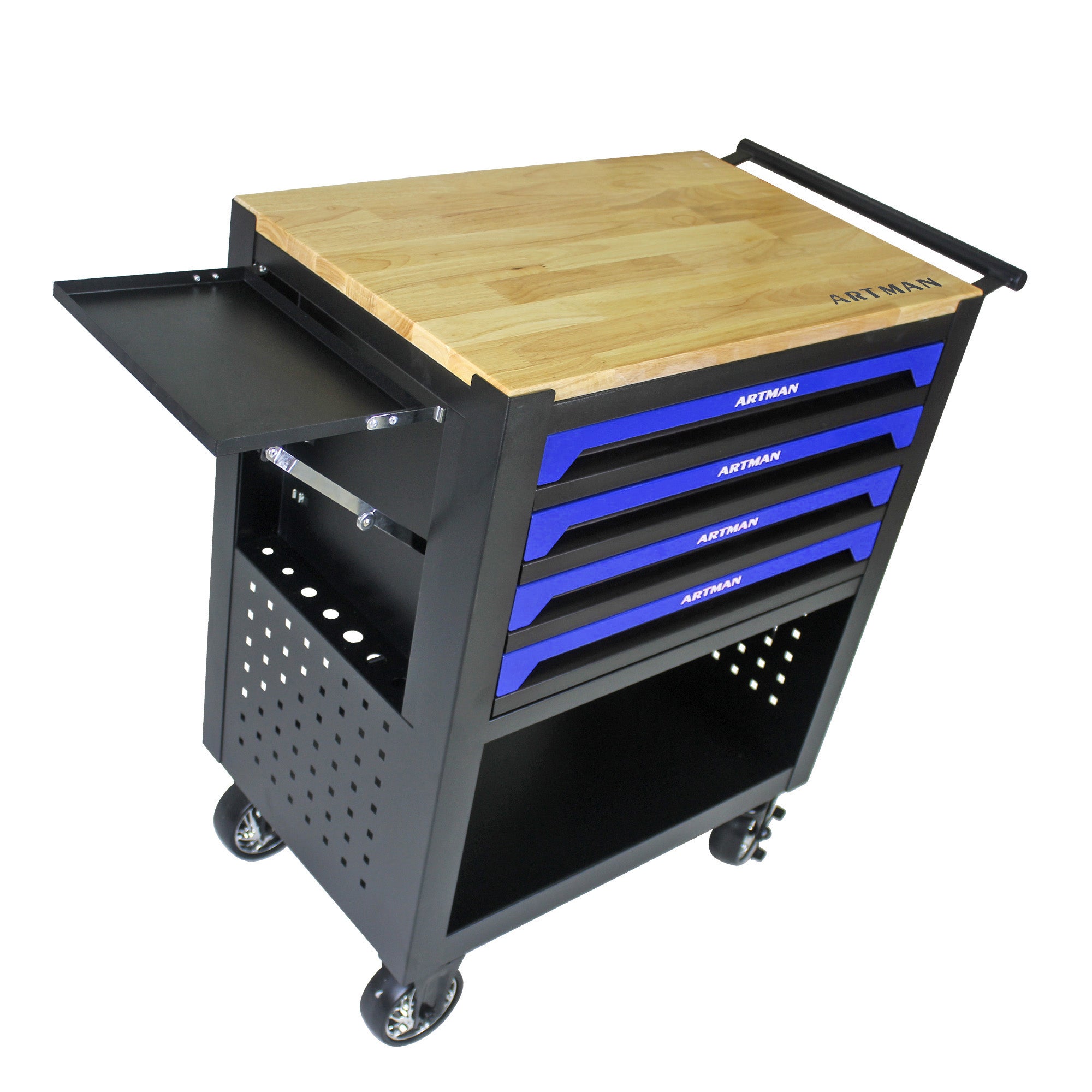 4 Drawers Multifunctional Tool Cart With Wheels