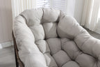 Outdoor Rattan Rocking Chair With Padded Cushion