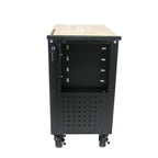 4 Drawers Multifunctional Tool Cart with Wheels and Wooden Top