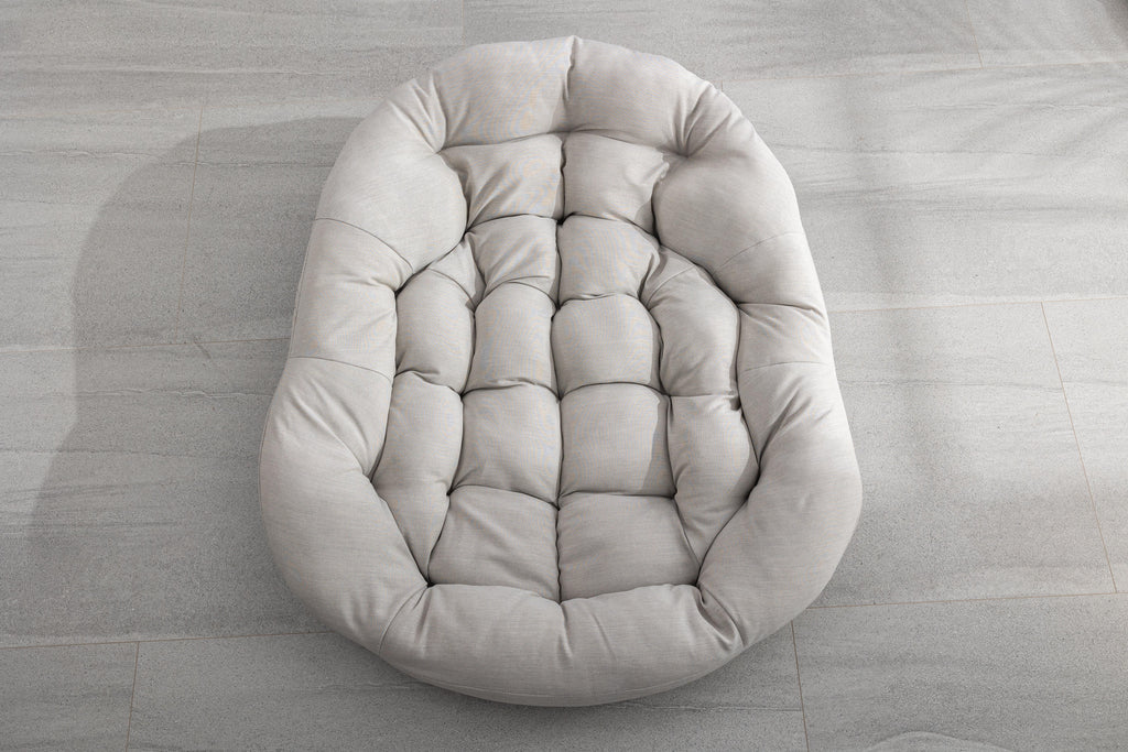 Outdoor Rattan Rocking Chair With Padded Cushion