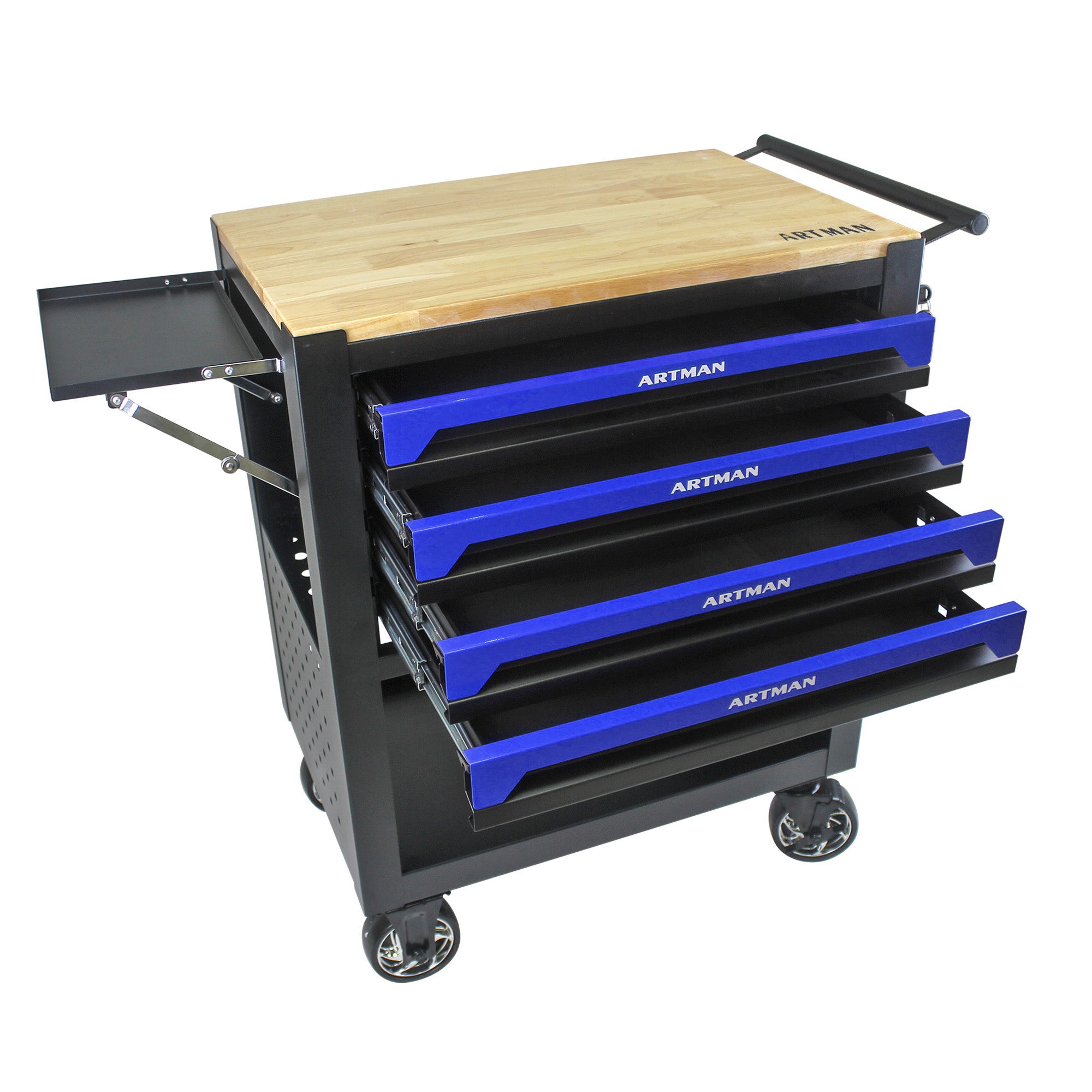 4 Drawers Multifunctional Tool Cart With Wheels