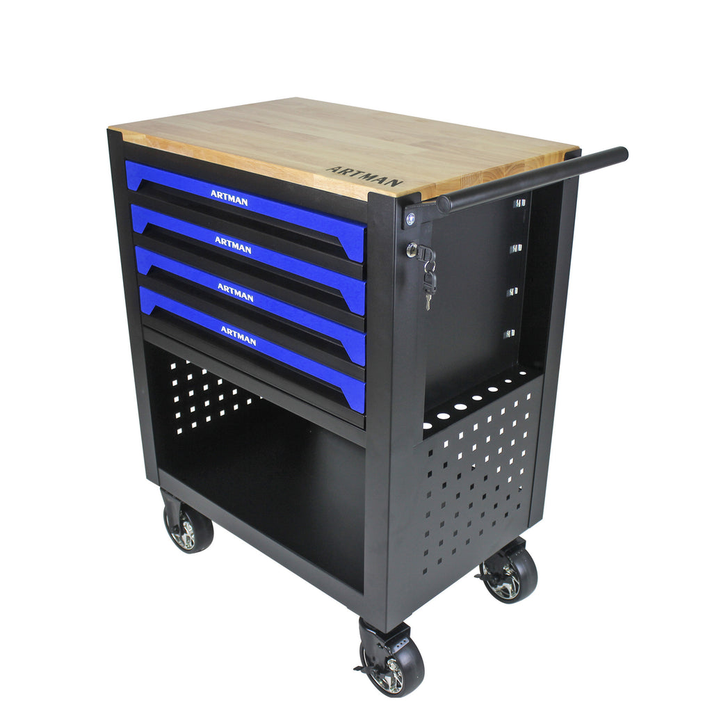 4 Drawers Multifunctional Tool Cart With Wheels