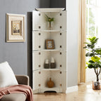 Tall Storage Cabinet with Doors and 4 Shelves