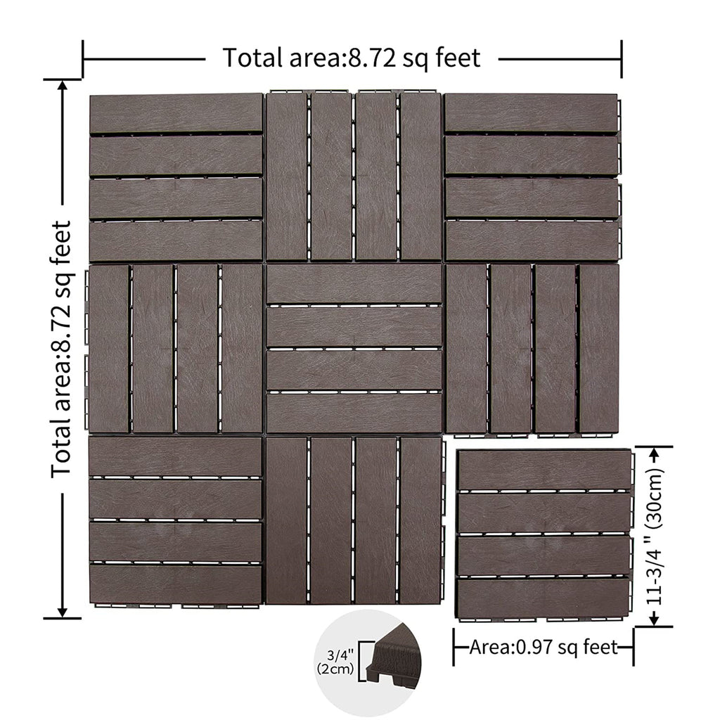 Patio Interlocking Deck Tiles