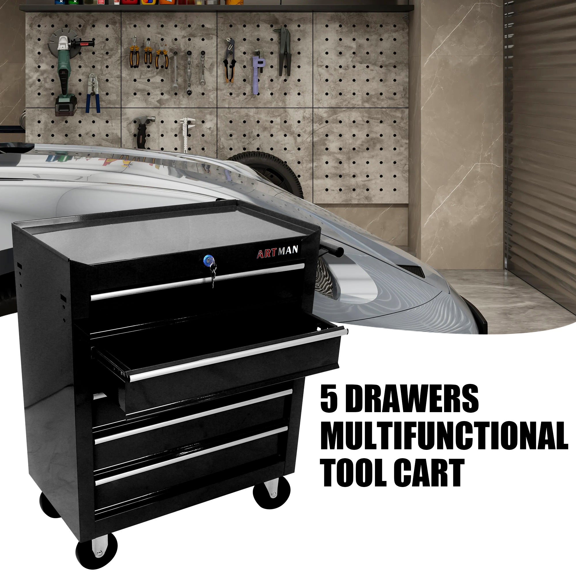5 Drawer Tool Chest, Tool Storage Cabinet