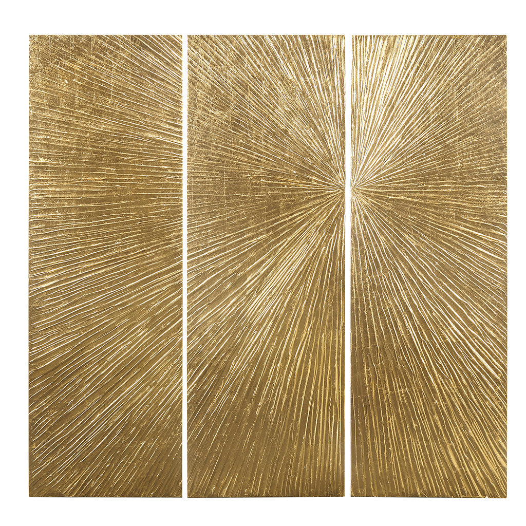 Hand Painted Triptych 3-Piece Dimensional Resin Wall Art Set