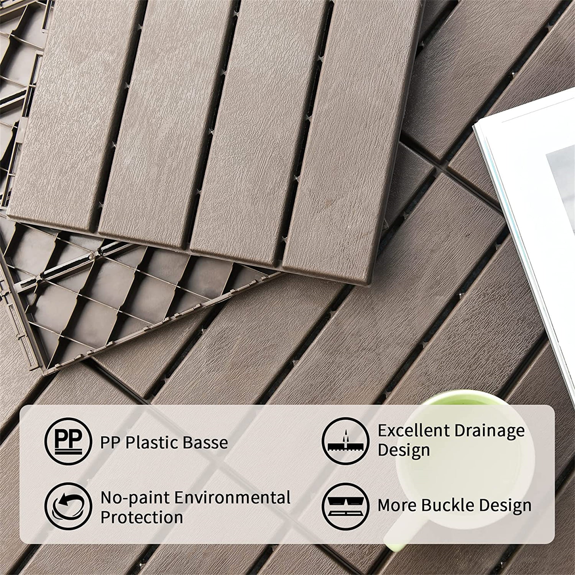 Patio Interlocking Deck Tiles