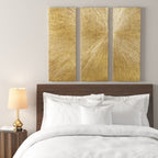 Hand Painted Triptych 3-Piece Dimensional Resin Wall Art Set