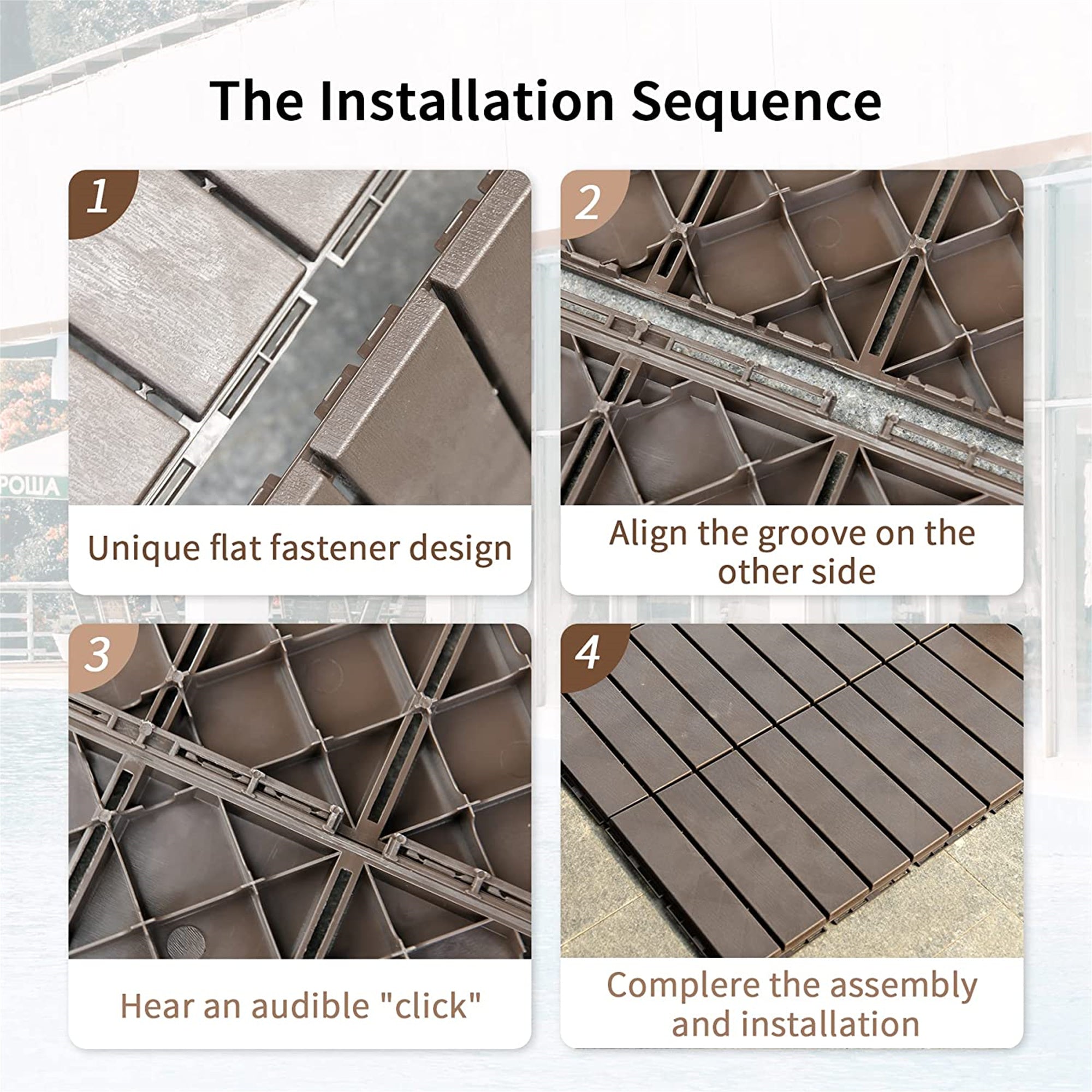 Patio Interlocking Deck Tiles