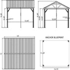 12'x14' Hardtop Gazebo Outdoor Aluminum Gazebo