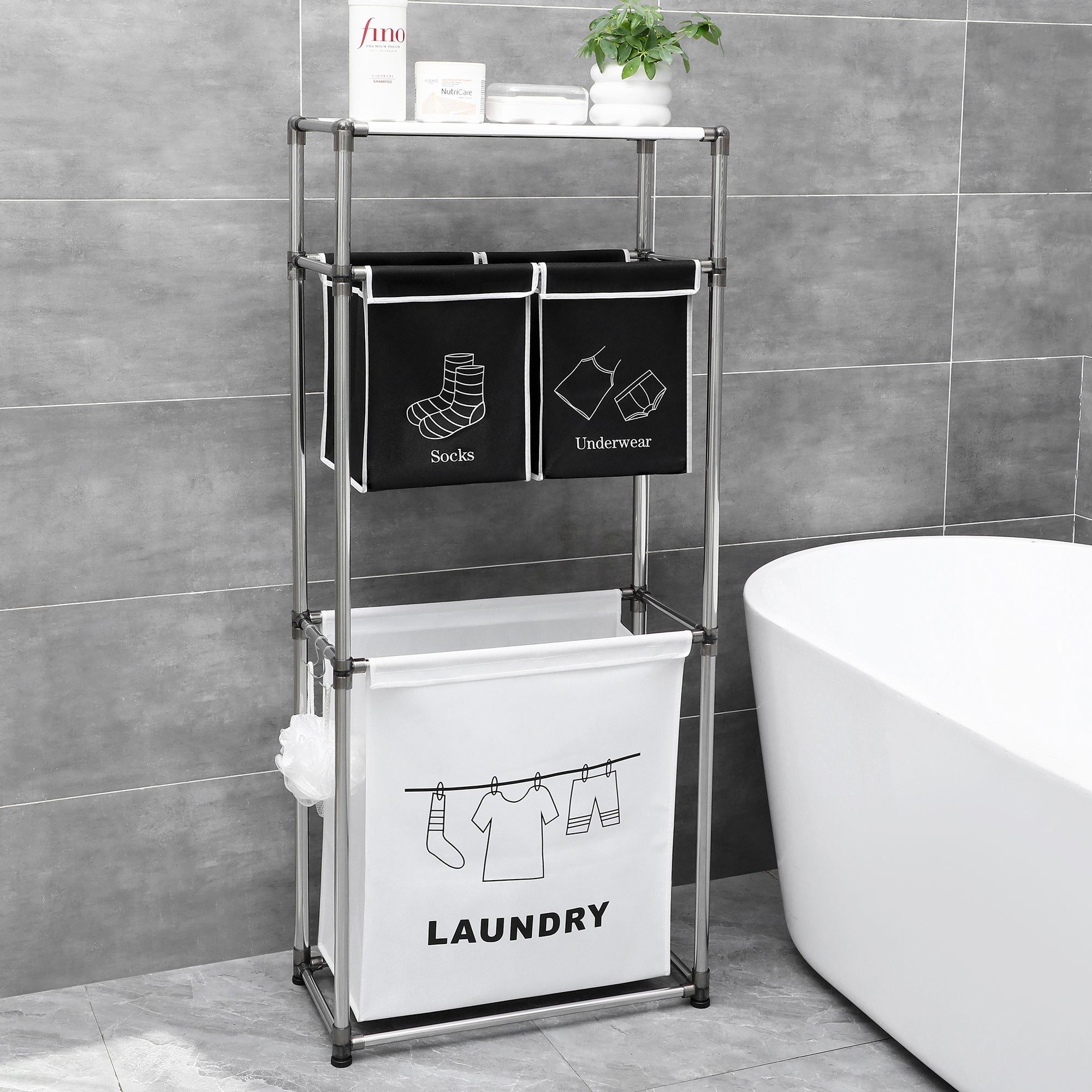 Laundry Hamper 3 Tier Laundry Sorter