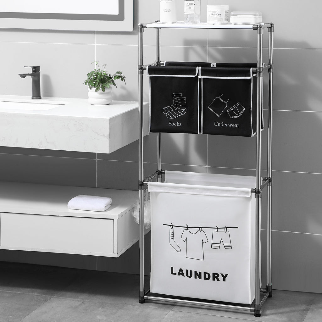 Laundry Hamper 3 Tier Laundry Sorter
