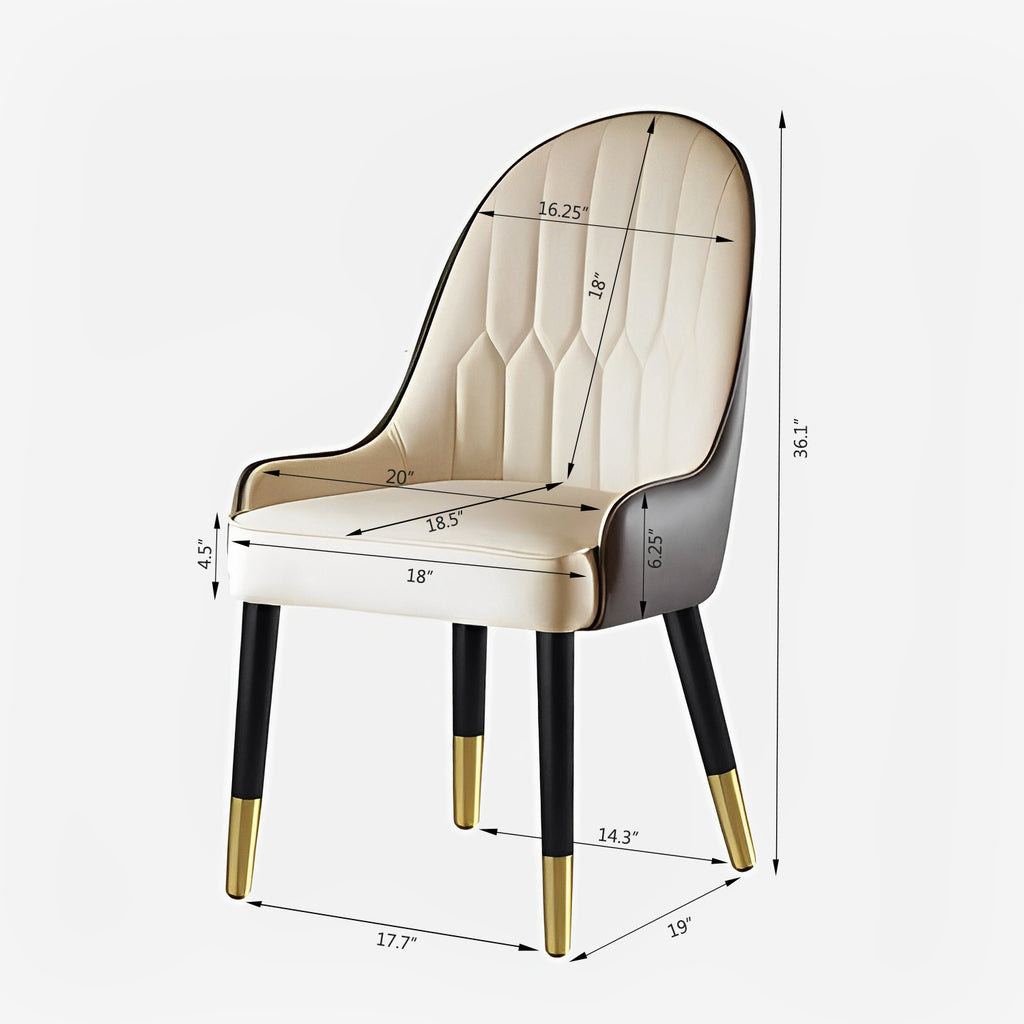 Dining Chair with PU Leather