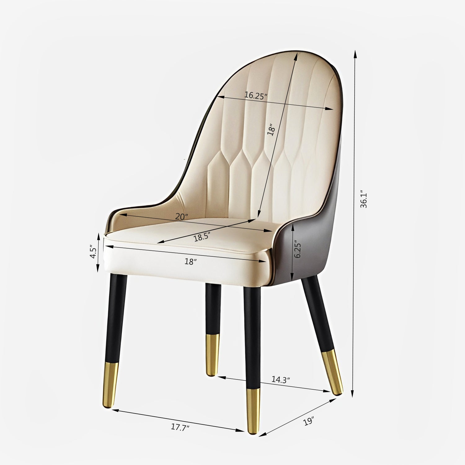Dining Chair with PU Leather