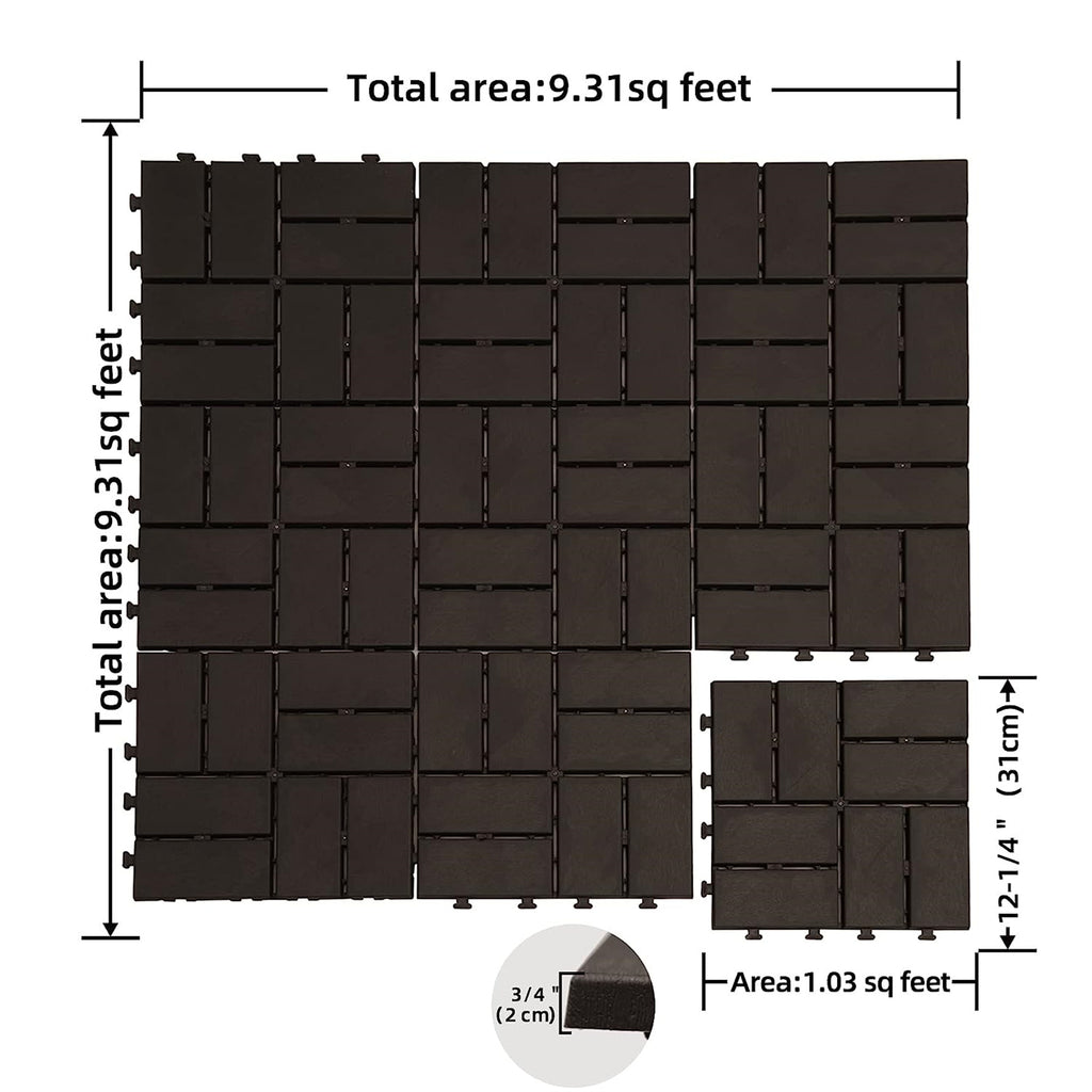 Patio Interlocking Deck Tiles