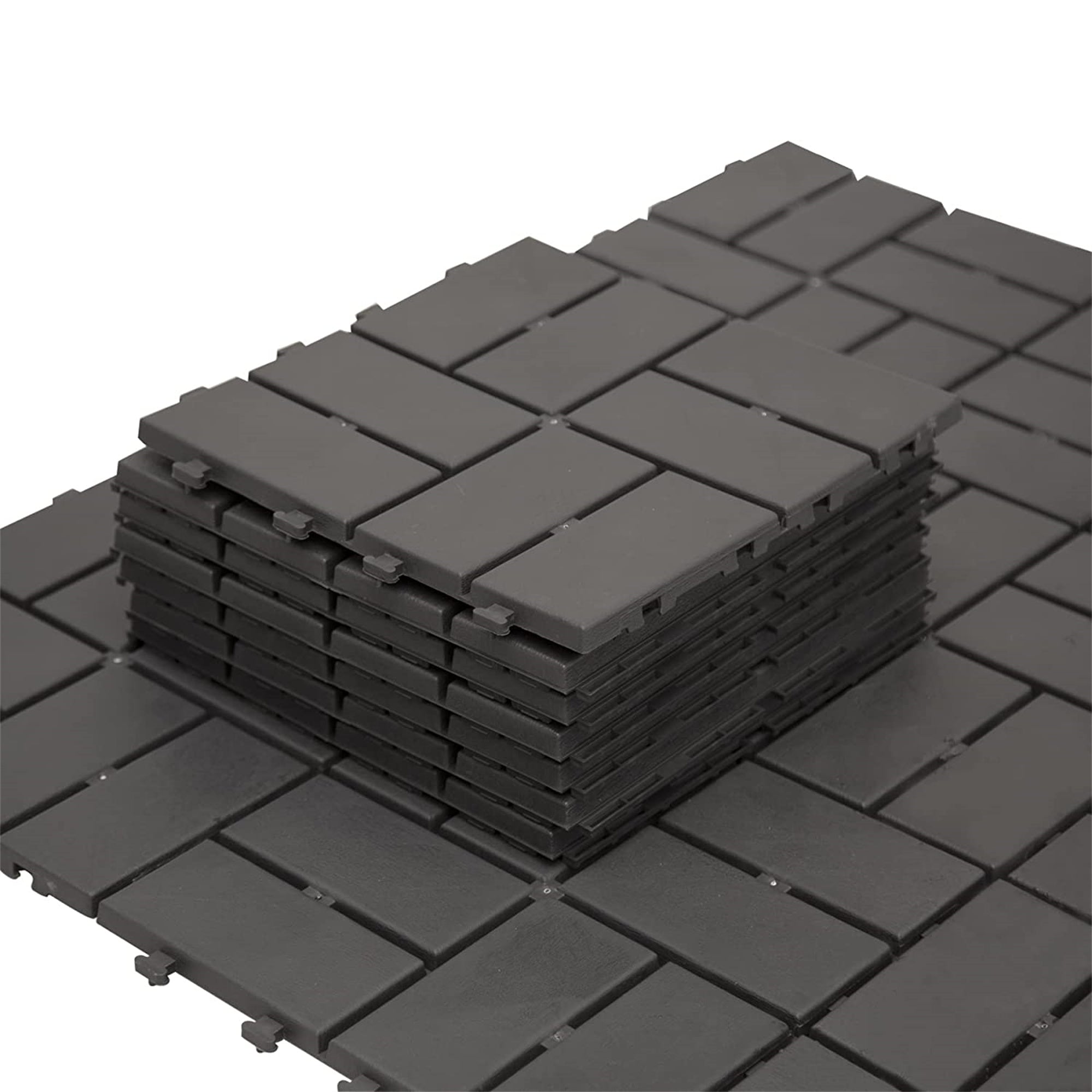 Patio Interlocking Deck Tiles - Pack of 36