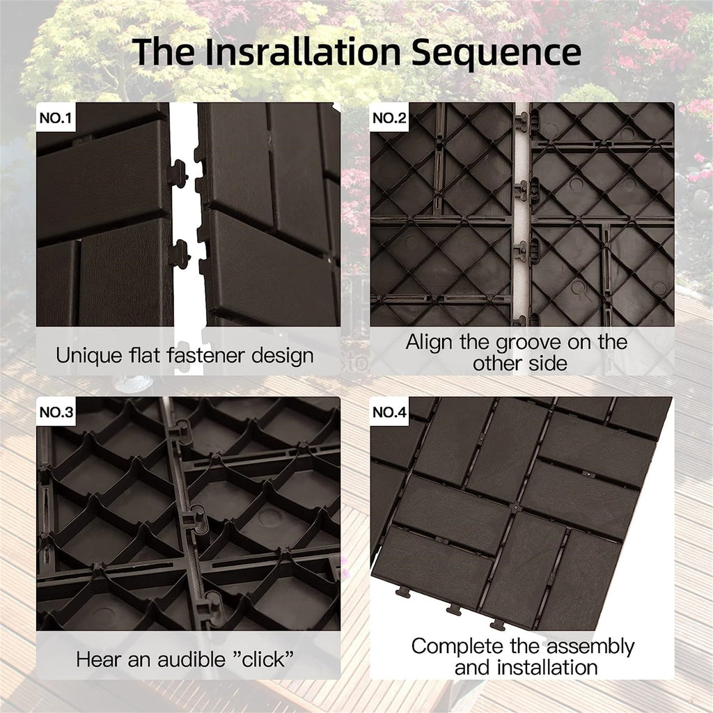 Patio Interlocking Deck Tiles
