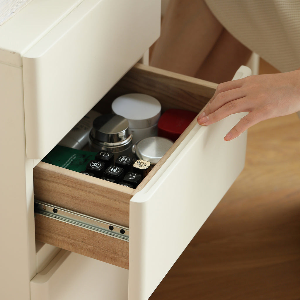 Solid Liriodendron Dresser Table with Stool