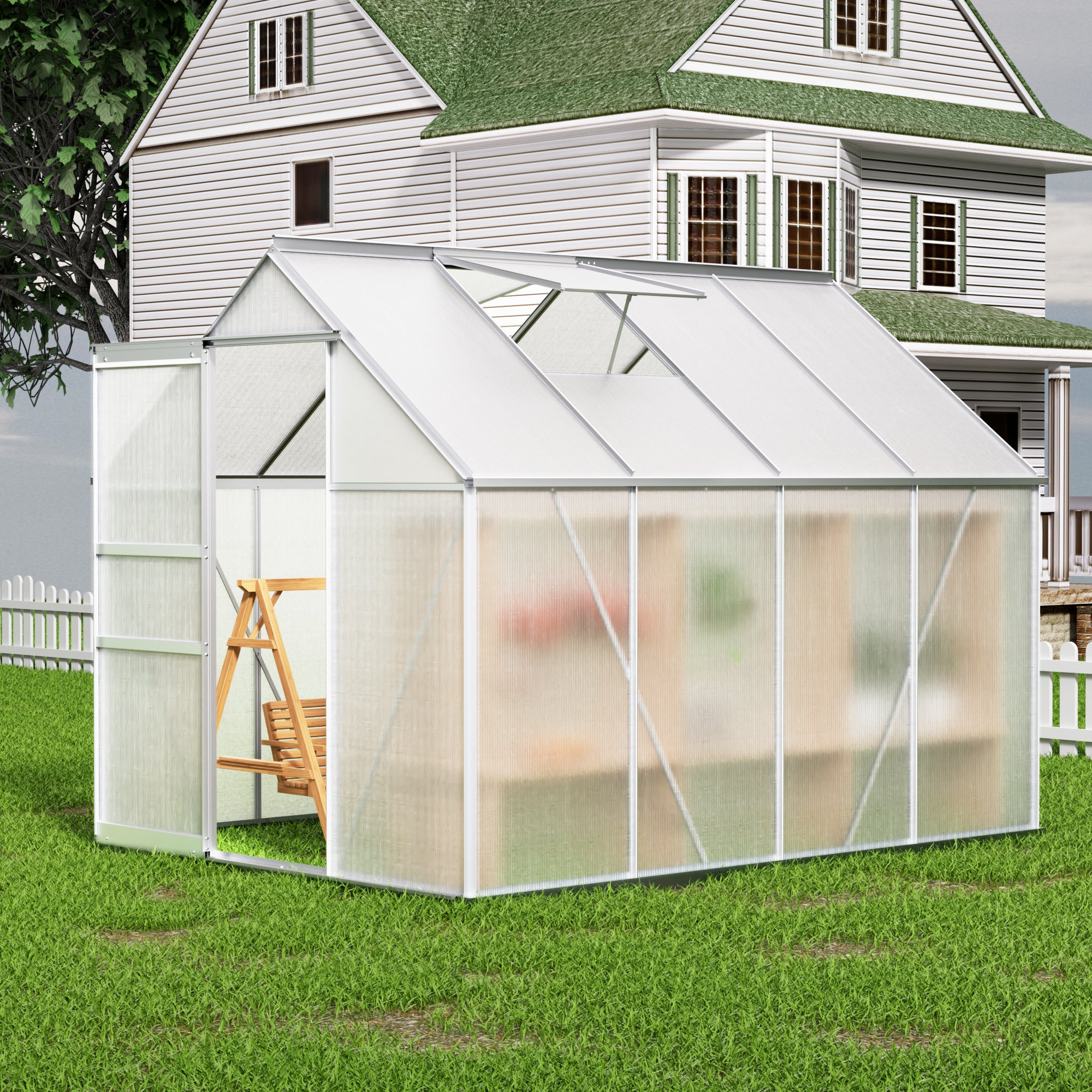 8' x 6' Walk-in Polycarbonate Greenhouse