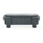 Chenille Upholstered Bench with Storage