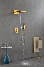 Waterfall Rainfall Shower System with Handheld Shower