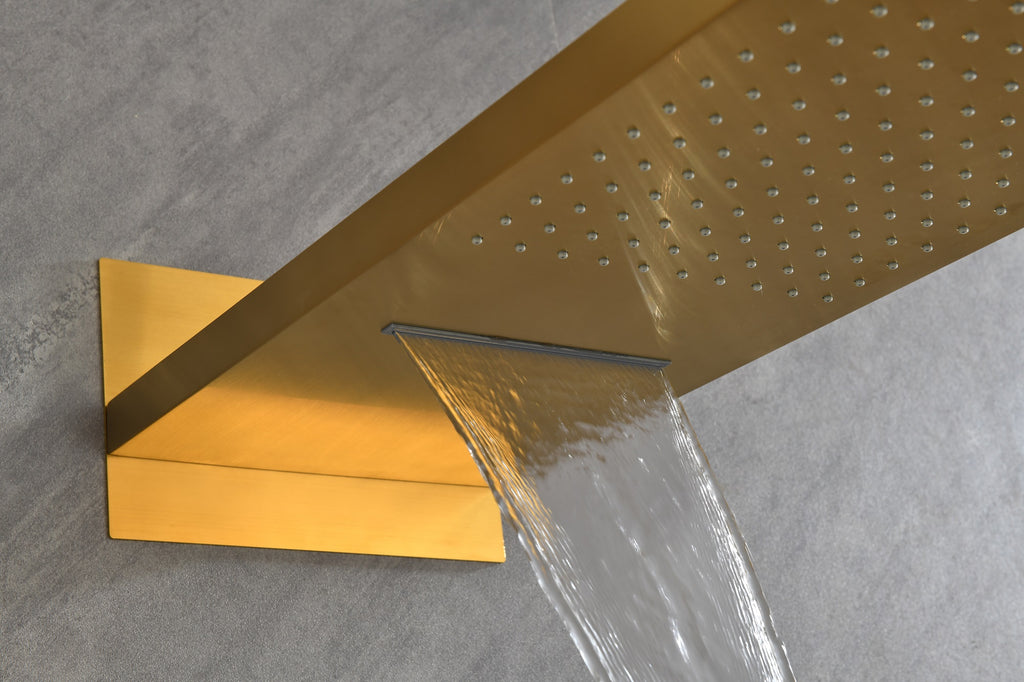 Waterfall Rainfall Shower System with Handheld Shower