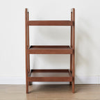 Walnut Color Solid Wood Display Shelf