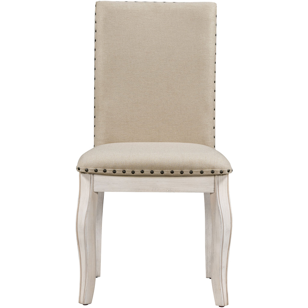 TREXM Set of 2 Dining Chairs with Upholstered Fabric