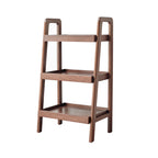 Walnut Color Solid Wood Display Shelf