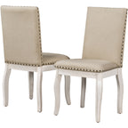 TREXM Set of 2 Dining Chairs with Upholstered Fabric