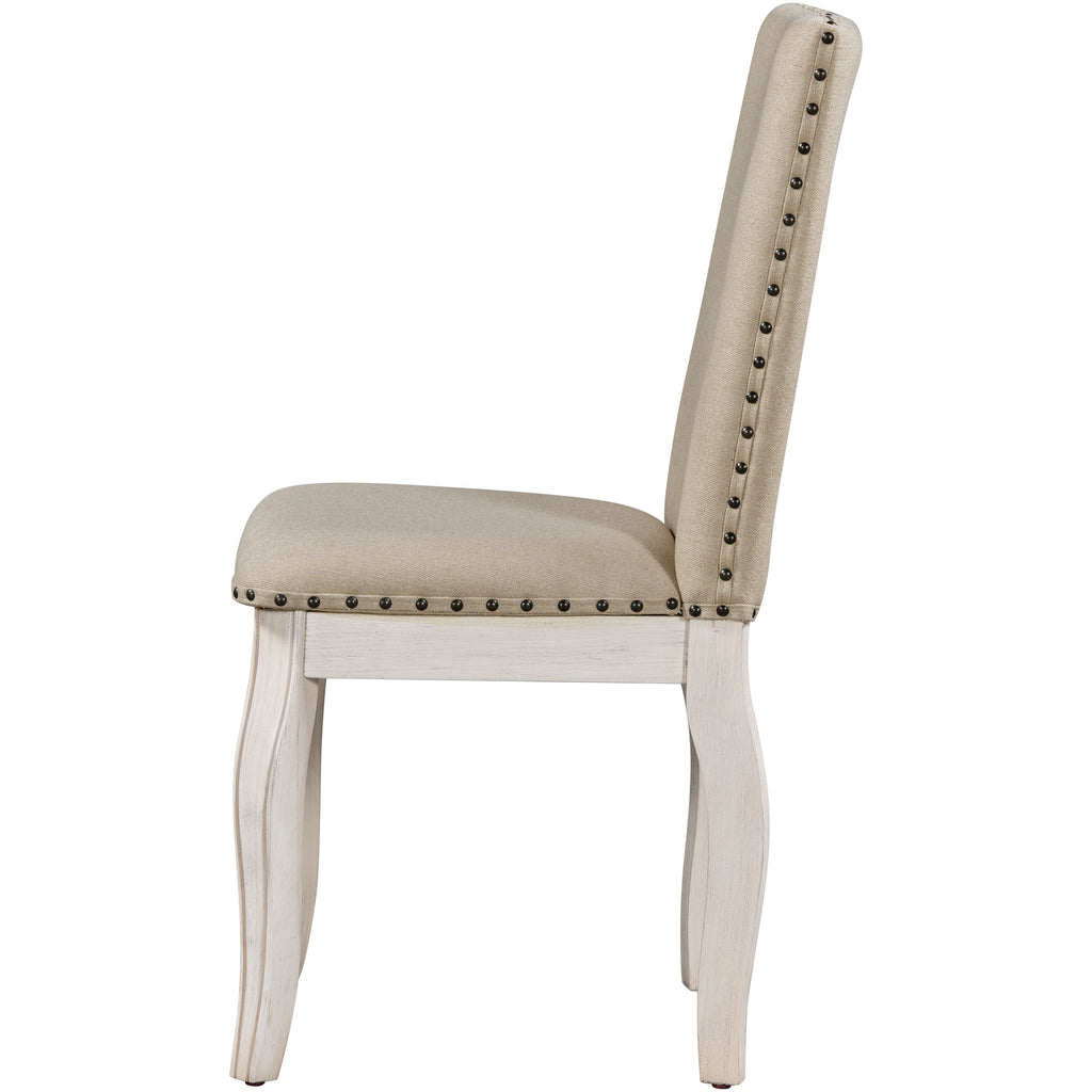 TREXM Set of 2 Dining Chairs with Upholstered Fabric