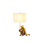 25.50" Golden Monkey Holding Polyresin Table Lamp