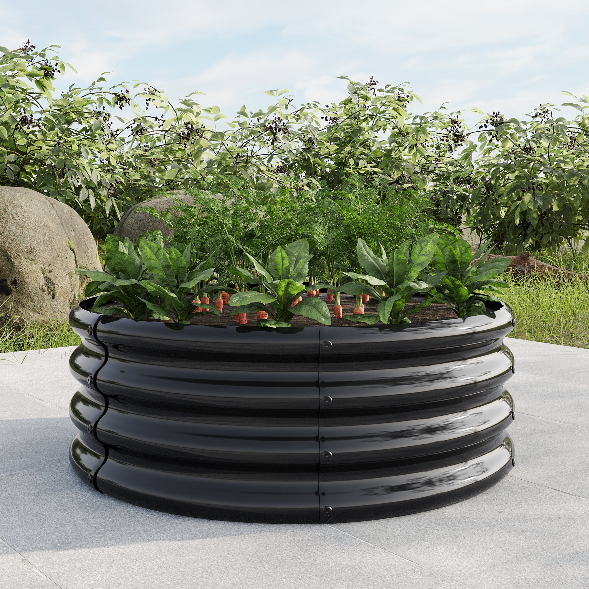32.08" Tall Round Raised Garden Bed