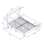 Full Size Upholstered Platform Bed Frame with Headboard