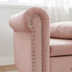 Pink Chaise Lounge Indoor Velvet Lounge Chair
