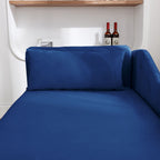 Navy Velvet Storage Chaise Lounge