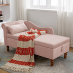 Pink Chaise Lounge Indoor Velvet Lounge Chair