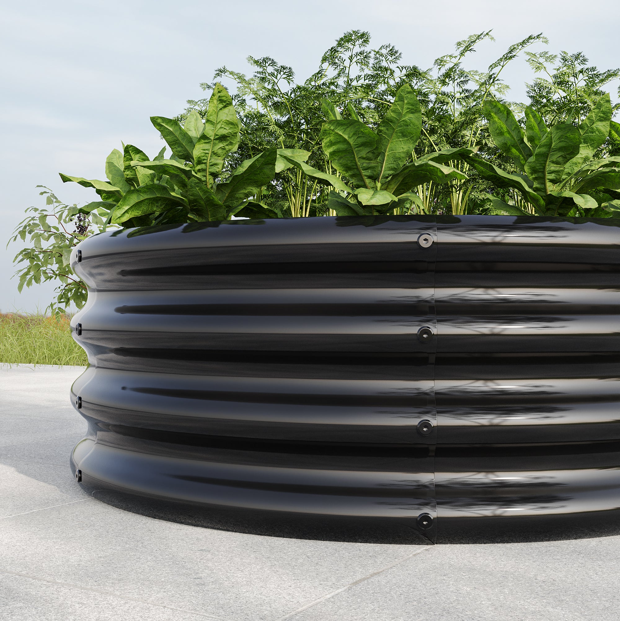 32.08" Tall Round Raised Garden Bed