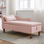 Pink Chaise Lounge Indoor Velvet Lounge Chair