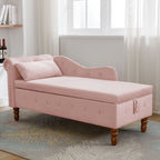 Pink Chaise Lounge Indoor Velvet Lounge Chair