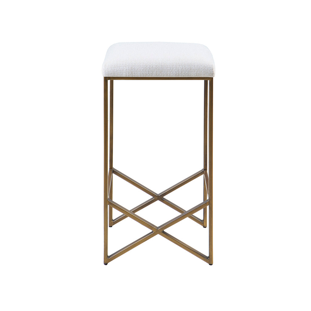 Backless Upholstered Counter Stool 26"H